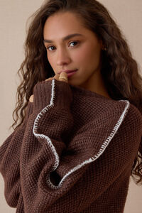 Lenora Contrast Stich Sweater - Altar'd State