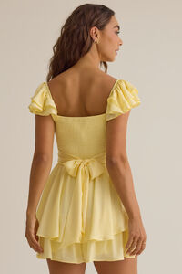 Lainey Double Layered Satin Romper Detail 5 - Altar'd State