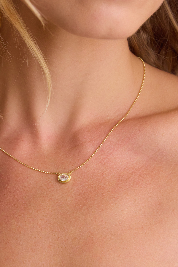Waterproof Oval Ball Chain Necklace Detail 4 - Altar'd State