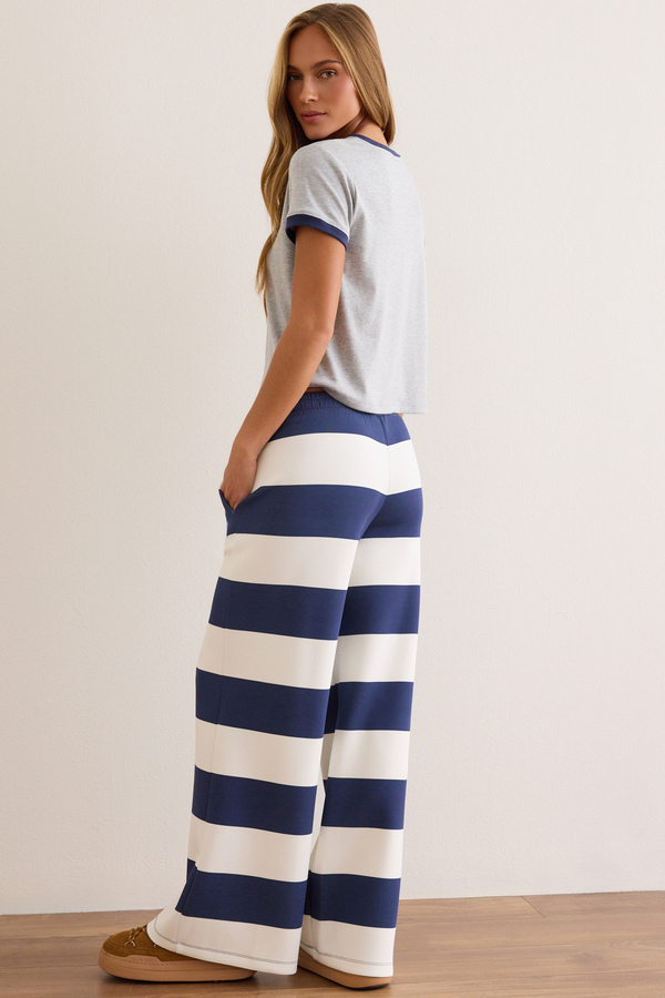 Supersoft Rugby Striped Wide Leg Pant Detail 5 - Altar'd State