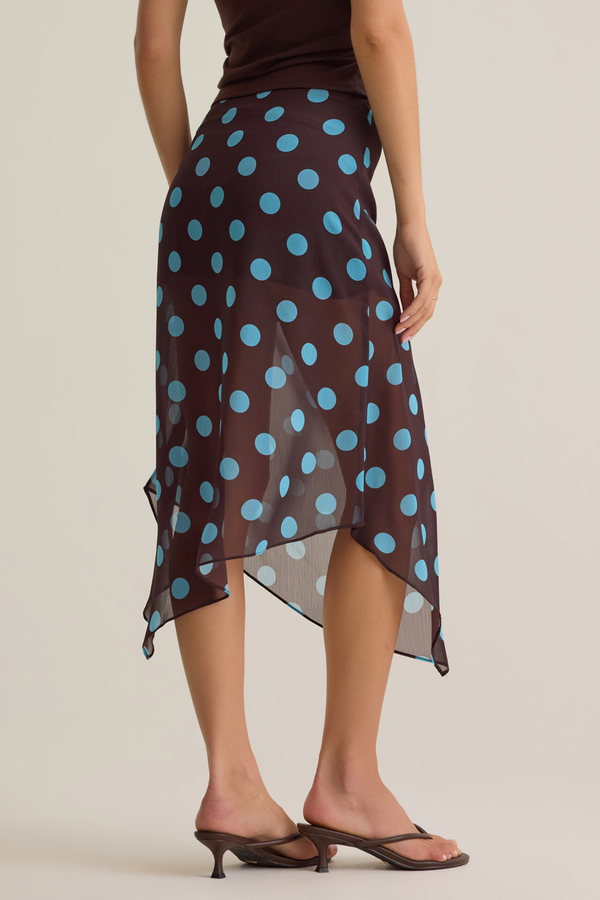 Tommy Polka Dot Chiffon Skirt Detail 5 - Altar'd State