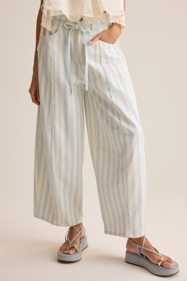 Alondra Stripe Tie Pants Detail 2 - Altar'd State