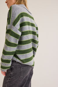 Tallie Striped Collared Sweater Detail 4 - Altar'd State