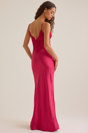 Twyla Satin Maxi Dress - Altar'd State - 
