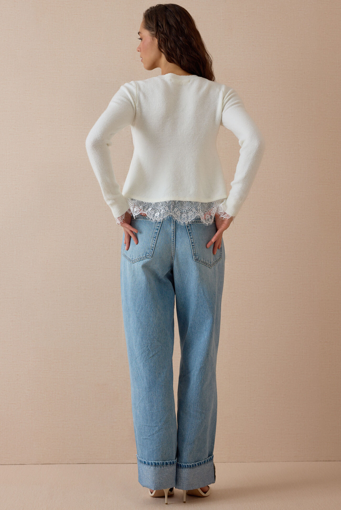 Wrenley Lace Trim Oversized Tunic