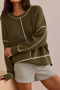 Trackline Pullover Sweater Detail 3 - Altar'd State