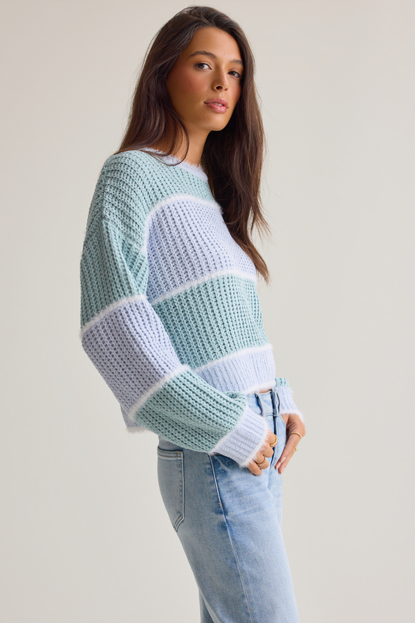 Harper June Striped Sweater Detail 4 - Altar'd State