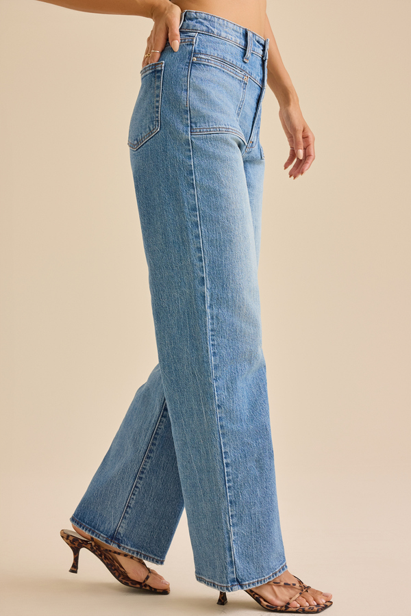 Carlin High Rise Straight Leg Jean Detail 4 - Altar'd State