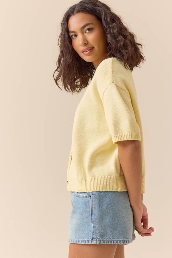 Rosie Short Sleeve Cardigan Detail 4 - Altar'd State