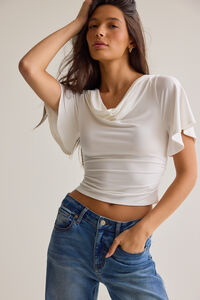 Amaris Cowl Neck Top Detail 2 - Altar'd State