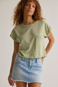 Demi Slub Roll Sleeve Tee - Altar'd State