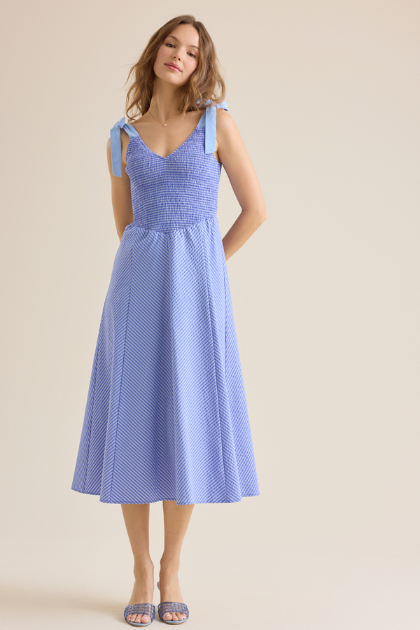 Amylia Striped Maxi Dress in Blue | Altar'd State