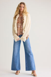 Gabby Fringe Cardigan Sweater Detail 2 - Altar'd State