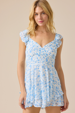 Lainey Double Layered Romper - Altar'd State - 