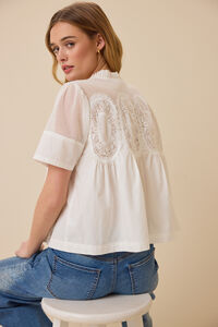 Klemmis Crochet Baby Doll Top Detail 5 - Altar'd State