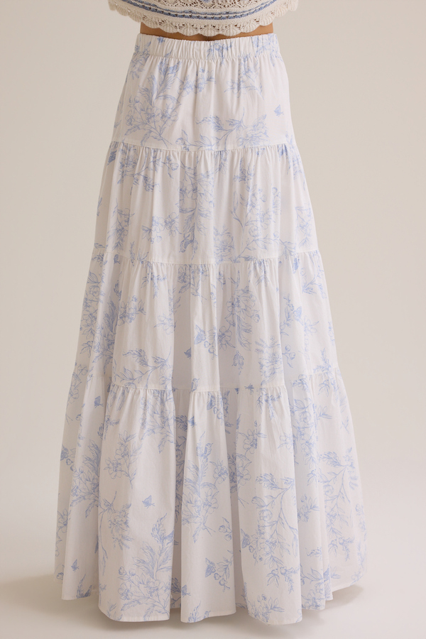 Catherine Floral Midi Skirt Detail 6 - Altar'd State
