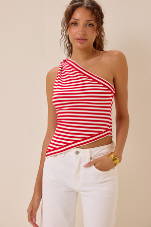 Sawyer One Shoulder Stripe Tank - Altar'd State - 