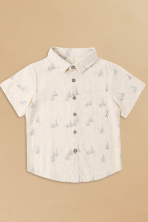 Shoreline Sail Collared Shirt by Rylee + Cru - Altar'd State - 