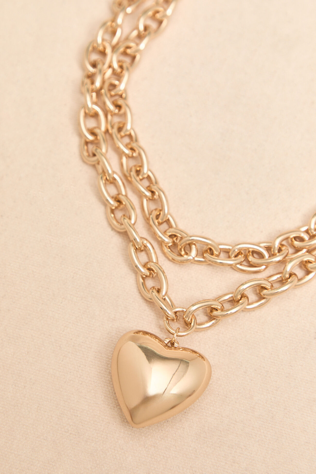 Love Heart Gold Chain Necklace
