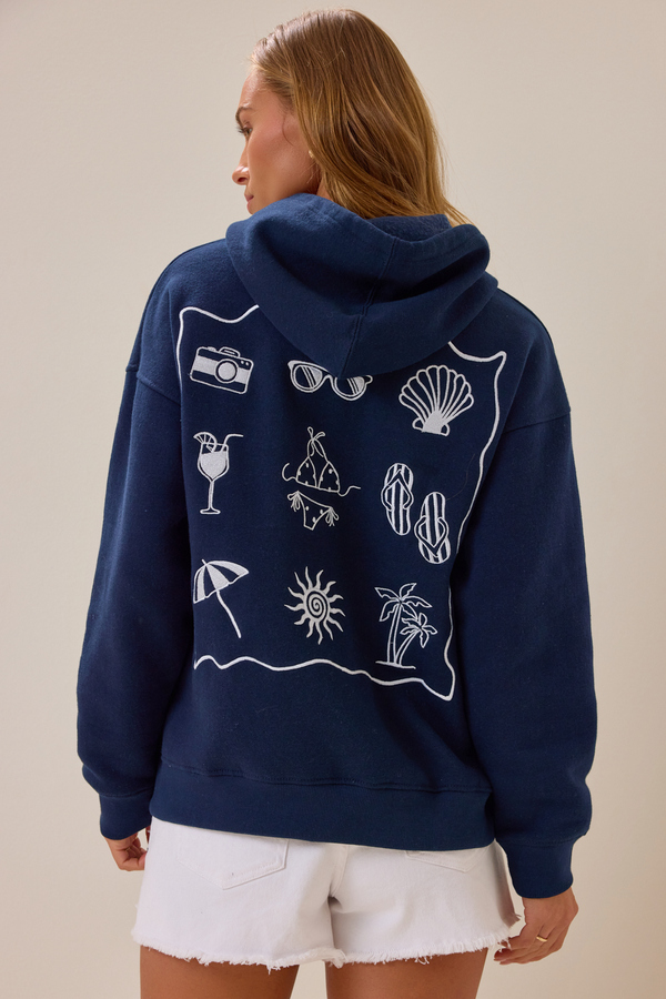 Hello Summer Embroidered Hoodie - Altar'd State