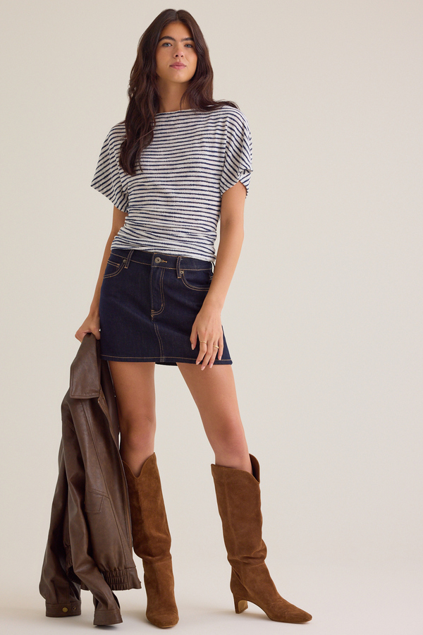 Edith Asymmetrical Stripe Top Detail 2 - Altar'd State