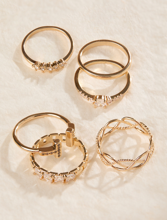Golden Hour Ring Set Detail 1 - Altar'd State