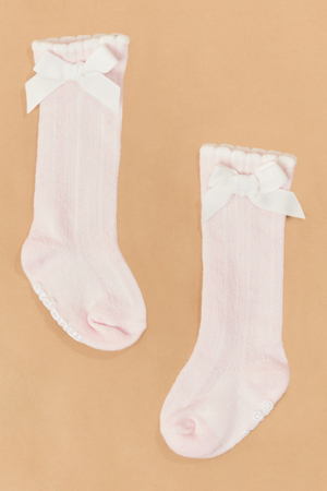 Bella Bow Knee High Socks by Mudpie - Altar'd State - 