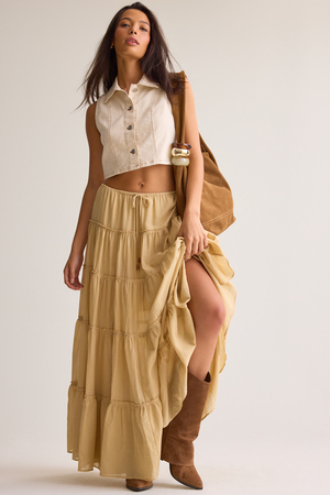Liv Tiered Maxi Skirt - Altar'd State - 