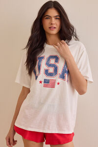 USA Flag Oversized Tee - Altar'd State