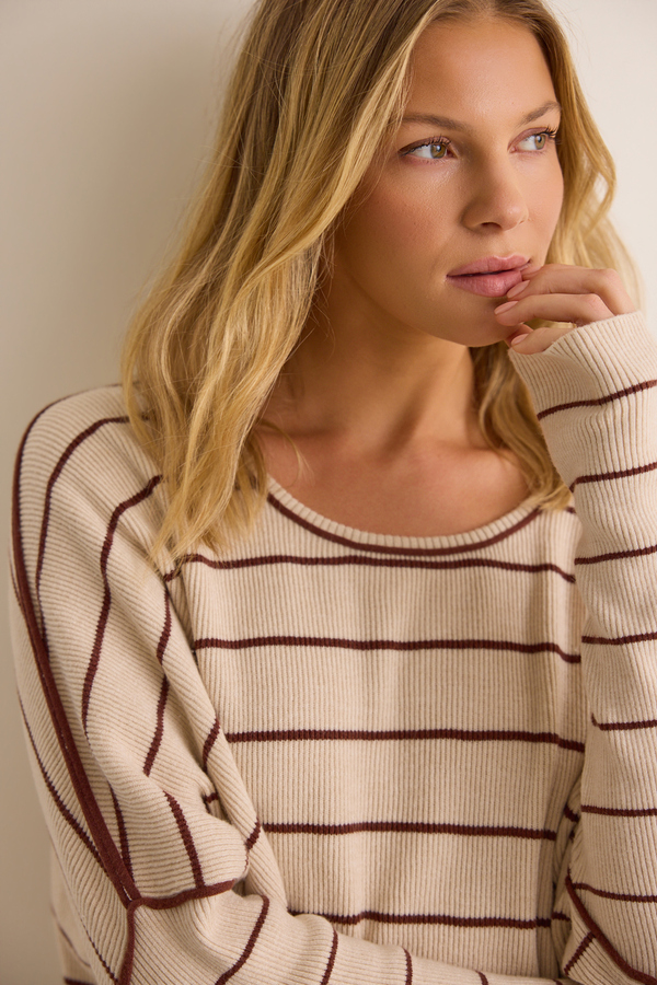 Lisa Striped Knit Sweater Detail 3 - Altar'd State