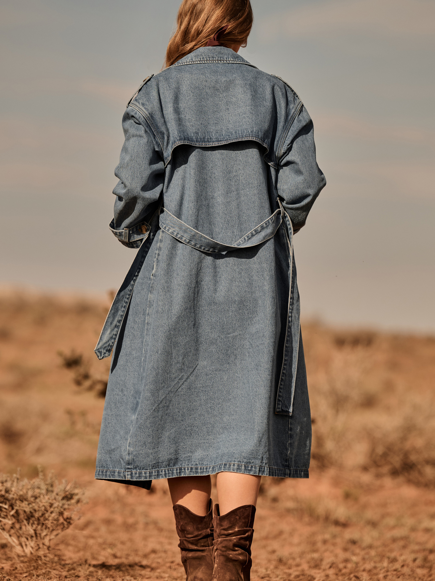 denim trench dress Jane in Medium Wash Size:10.5 US Women (7.5 UK/AU) May2026 Buy Stone Dresses for Black dress and this full