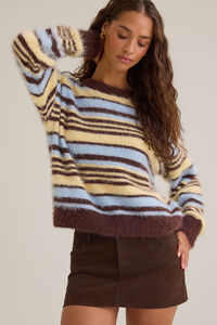 Josslyn Eyelash Stripe Sweater Detail 2 - Altar'd State