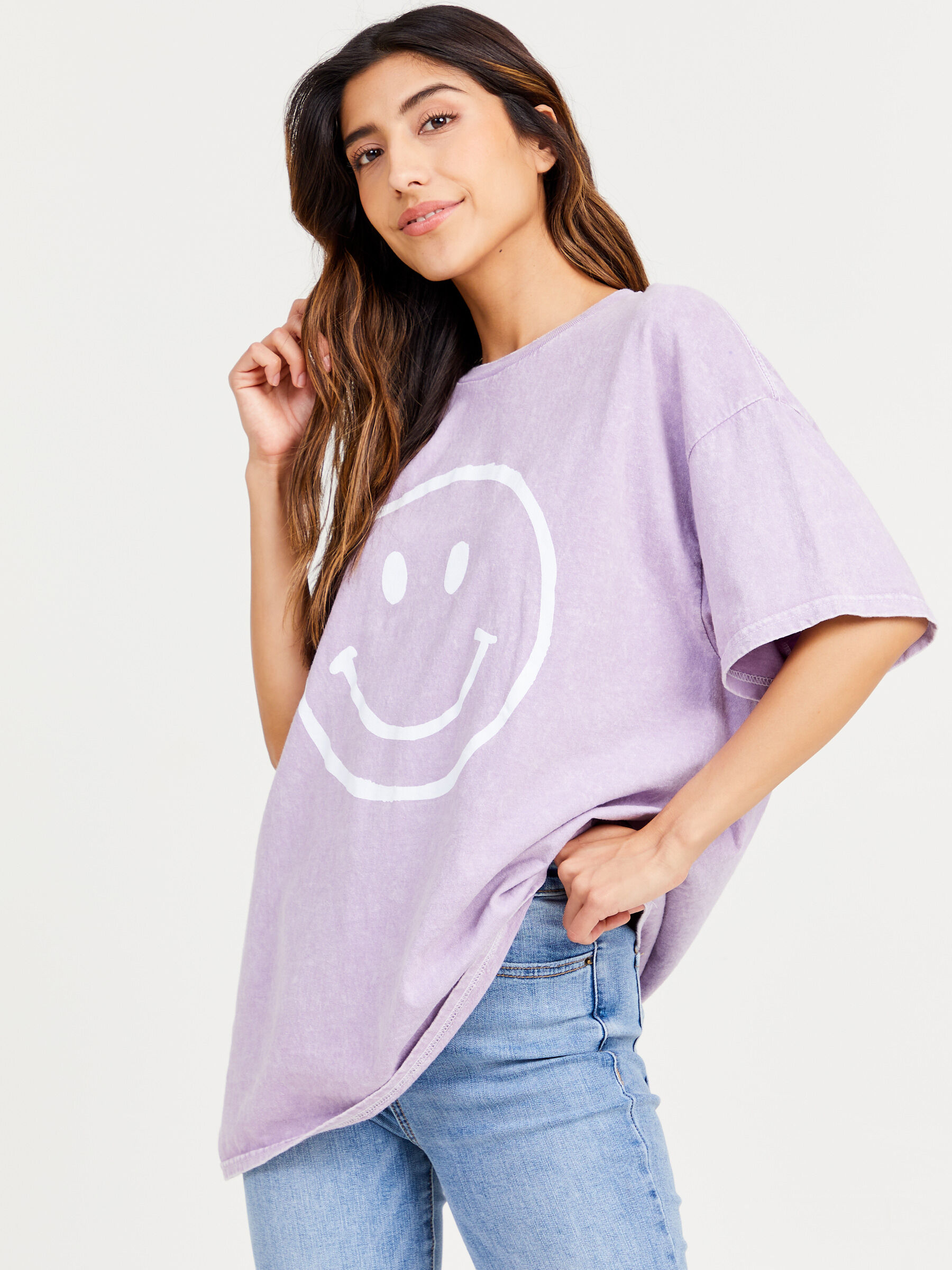 Smiley Face Oversized Tee | Altar'd State