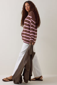 Carolyn Mock Neck Striped Sweater Detail 4 - Altar'd State