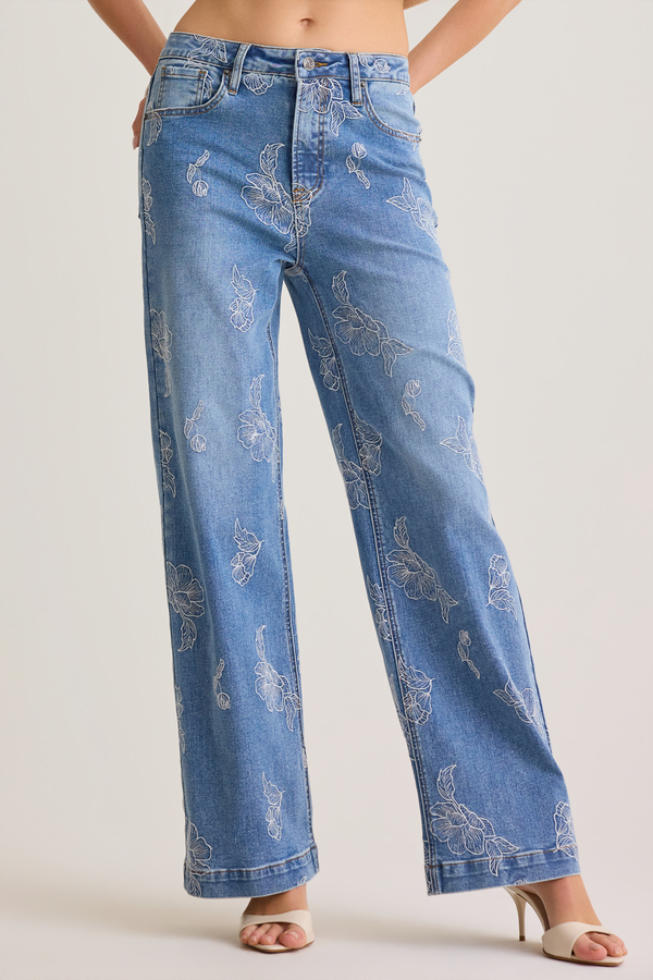 Iris Embroidered Jeans Detail 5 - Altar'd State