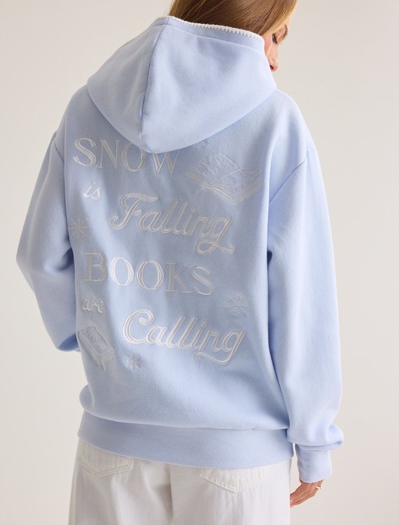 Snow Falling Books Are Calling Hoodie Detail 8 - Altar'd State
