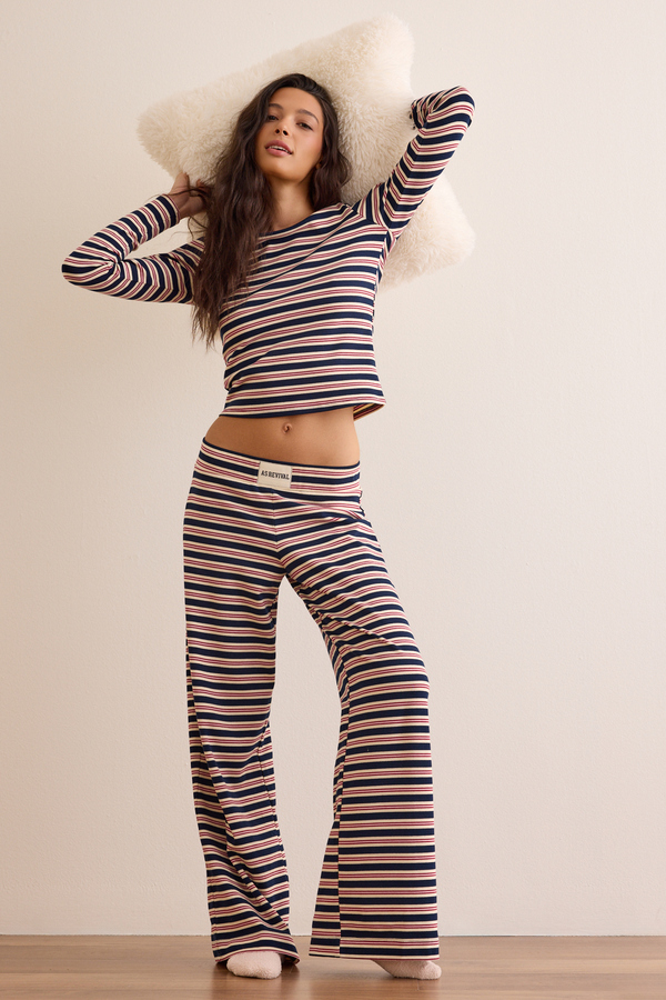 Classic Coast Stripe Long Sleeve Tee Detail 2 - Altar'd State