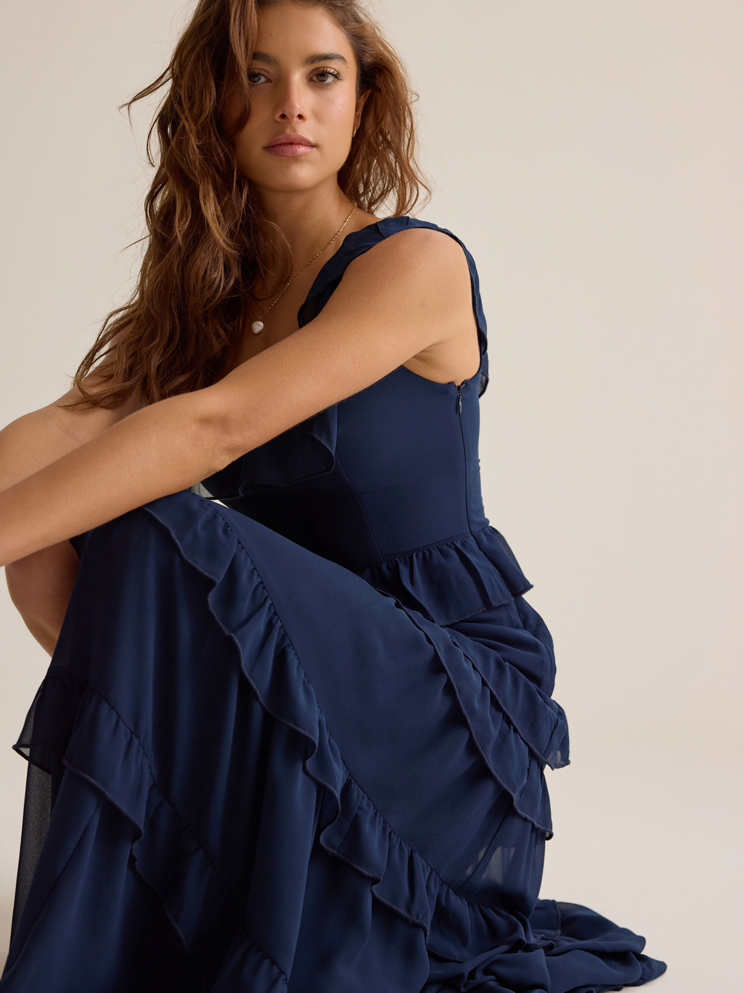 altard state navy blue dress Altar'd State | Sara Tiered Mini Dress | NAVY | Material: 100% Polyester