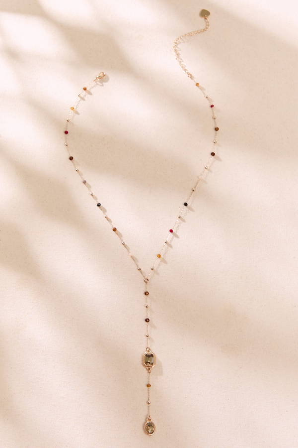 Autumn Jewel Y Necklace Detail 3 - Altar'd State
