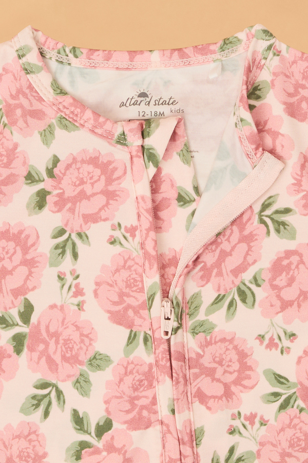 Zainy Floral Long Sleeve Romper Detail 3 - Altar'd State