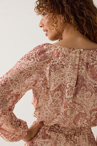 Seraphina Chiffon Drop Waist Romper Detail 6 - Altar'd State