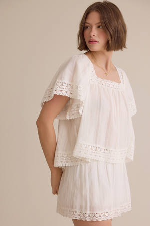 Isolde Lace Baby Doll Top - Altar'd State - 