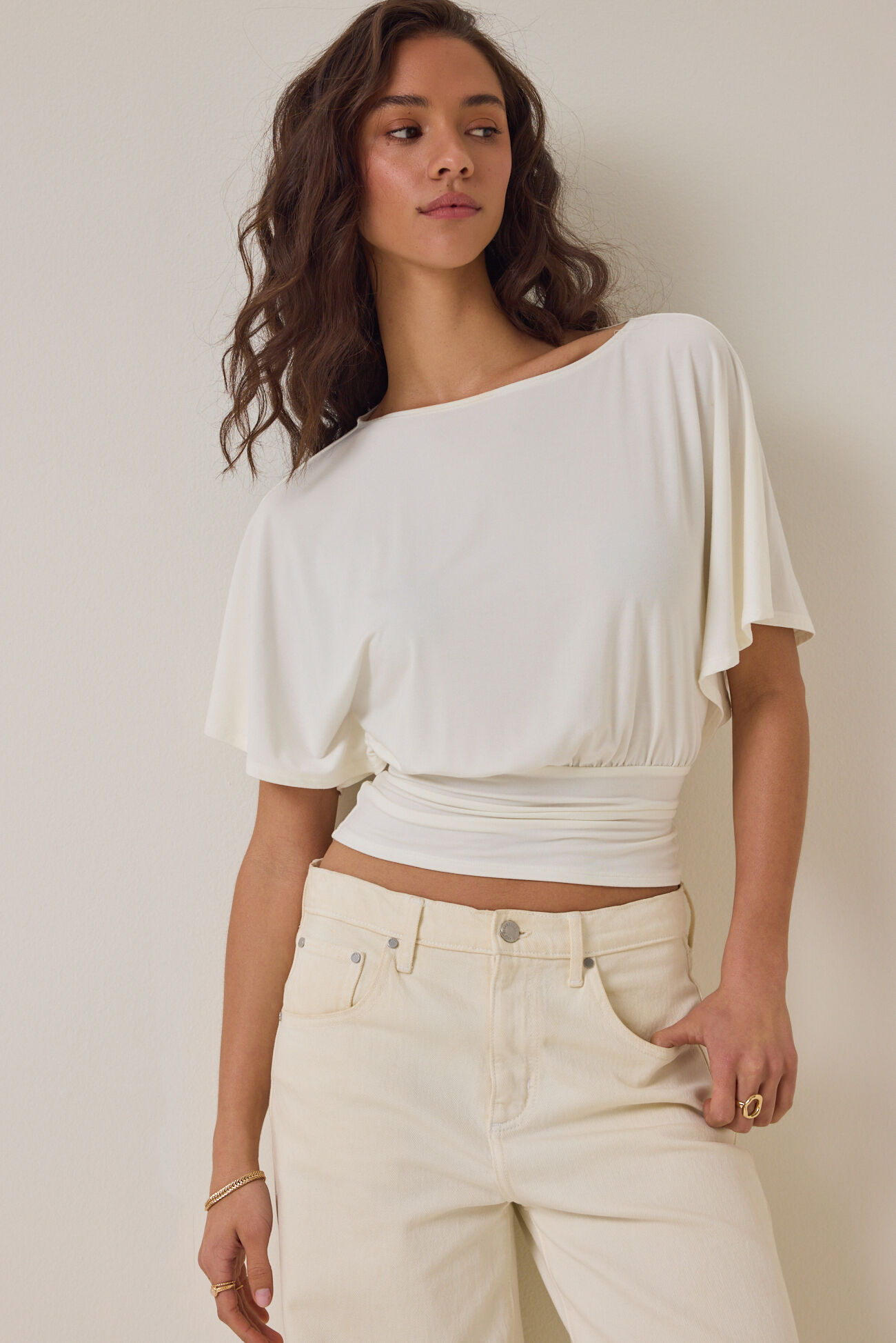 Mina Boatneck Fitted Top