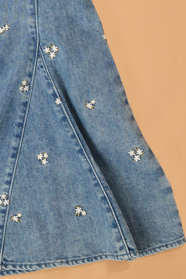 Jane Embroidered Denim Romper and Tee Set Detail 3 - Altar'd State