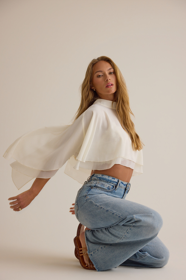 Alina Tie Neck Cape - Altar'd State