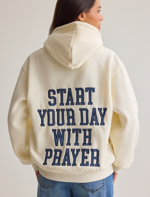 Start Your Day with A Prayer Hoodie Detail 2 - Altar'd State