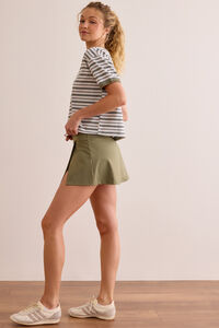 Power Stripe Ringer Boxy Tee Detail 5 - Altar'd State