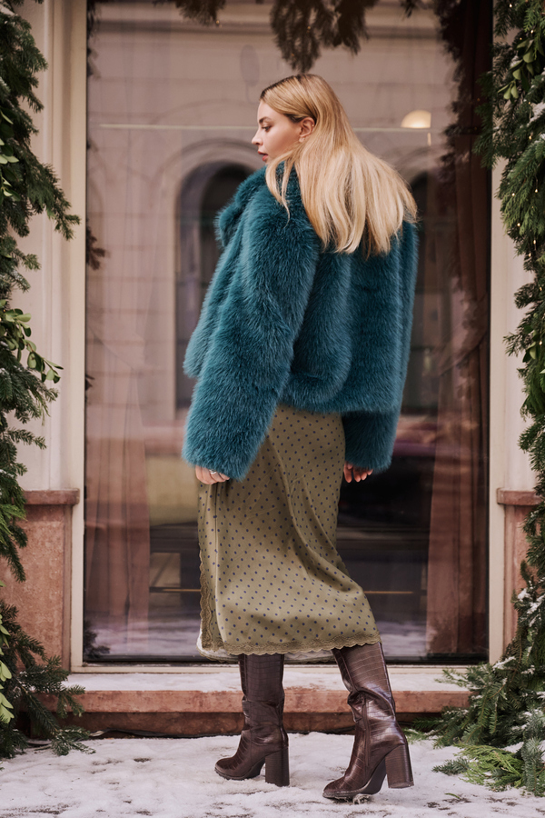 Chrissy Faux Fur Jacket Detail 4 - Altar'd State
