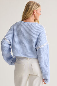 Violetta Whipstitch Pullover Sweater Detail 5 - Altar'd State