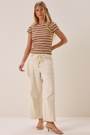 Amelia Tie Barrel Pant - Altar'd State - 